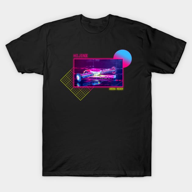 HiJinx Vaporwave Arena Ready T-Shirt by Offbeat Robotics